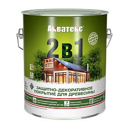 АКВАТЕКС защитное текстурное покр.2 в 1  [б/цвет  2,7 л, от плесени,гниения,синевы]