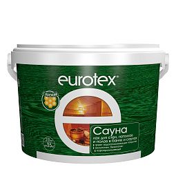 Лак защитный Eurotex-Сауна для стен, потолков и полов в банях и саунах  2,5 кг (от гнили,грибка)