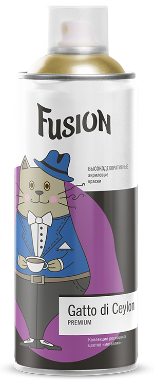Краска акриловая Роскошное золото FUSION Gatto di Ceylon (в бал. 520 мл) (Церта)