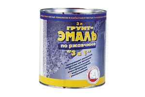 Гр-эмаль 3 в 1 по ржав. серая 3л(Новбытхим)