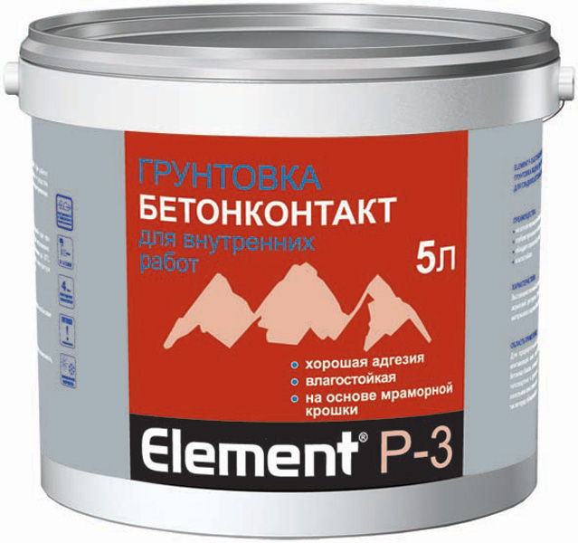 Грунтовка ALPA ЭЛЕМЕНТ Р-3  5 л (6,45 кг) Бетонконтакт