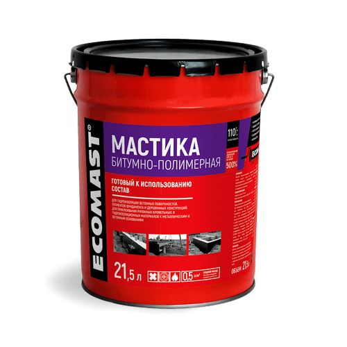 Мастика битумно-полимерная 21.5л ECOMAST