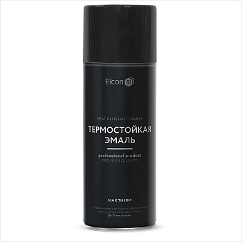 Эмаль термостойкая черная Elcon Max Them +1200°С  (в бал 520 мл)