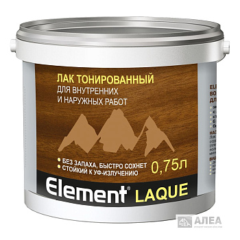 Лак акриловый тонированный Element LAQUE дуб 0,75 л (0,79 кг)